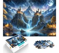 Puzzle de 1000 Piezas para Adultos Catedrales góticas de montaña Juguete Educativo de Aprendizaje Grandes Regalos y Juguetes 75x50cm