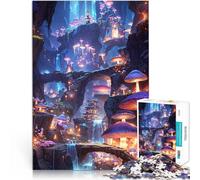 Puzzle de 1000 Piezas para Adultos Caverna de Hongos Juego Familiar para aliviar el estrés: desafío difícil Ideas de Regalos 38x26cm