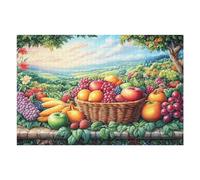 Puzzle De 1000 Piezas para Adultos Cesta de Frutas Cosecha 75x50cm Actividad Vacaciones De Verano Ideal para Viaje Vacaciones Tiempo Libre En Casa Hobby Relajante