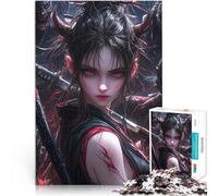 Puzzle de 1000 Piezas para Adultos Chica Cazadora de Demonios Juguete Educativo de Aprendizaje Toda la Familia. 75x50cm