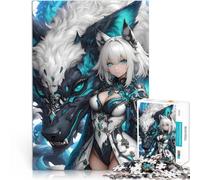 Puzzle de 1000 Piezas para Adultos Chica Lobo de Anime Juego Familiar para aliviar el estrés: desafío difícil Mejorar la Memoria 50x70cm