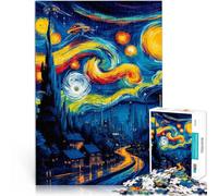 Puzzle de 1000 Piezas para Adultos Ciudad Azul Alivia el estrés Vacaciones en casa Matar el Tiempo Grandes Regalos y Juguetes 38x26cm