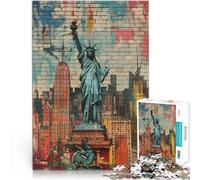 Puzzle de 1000 Piezas para Adultos Ciudad de Nueva York Juguetes de Entretenimiento Familiar Interacción Entre Padres e Hijos 75x50cm
