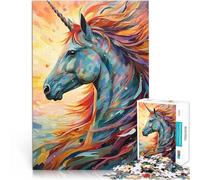 Puzzle de 1000 Piezas para Adultos Color de Unicornio Juguetes adictivos Que desafían la Inteligencia Cerebral Regalo Divertido 75x50cm