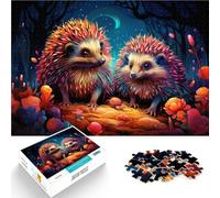 Puzzle de 1000 piezas para adultos, colorido, arte de erizo, sofisticado, rompecabezas difícil, 26 x 38 cm, fortalece el amor entre parejas
