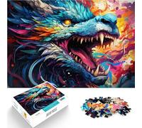 Puzzle de 1000 piezas para adultos, colorido, diseño de dragón, 26 x 38 cm, regalo de cumpleaños, decoración de pared