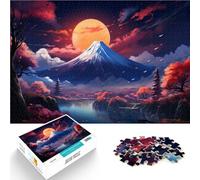 Puzzle de 1000 piezas para adultos, colorido Monte Fuji, rompecabezas de actividad para familias y toda la familia, 26 x 38 cm
