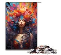 Puzzle de 1000 piezas para adultos, colorido, pintura psicodélica, rompecabezas de diosas, para Navidad y cumpleaños, 75 x 50 cm