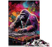 Puzzle de 1000 piezas para adultos, coloridos, gorilas, sofisticado, juego, regalos, 26 x 38 cm, colección de artistas, bellas artes para adolescentes a partir de 14 años