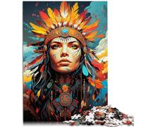 Puzzle de 1000 piezas para adultos competición de velocidad de la mano de una mujer nativa americana ideal como regalo para toda la familia, 26 x 38 cm