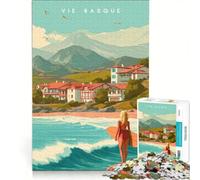 Puzzle de 1000 Piezas para Adultos con diseño de póster del País Vasco, Juego Familiar, Montaje de Patrones, cumpleaños y Navidad 50x75cm