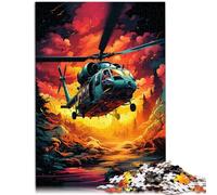 Puzzle de 1000 piezas para adultos con helicópteros Synthwave, juguete de juego sofisticado, mejora la memoria, adecuado para jóvenes a partir de 14 años, 26 x 38 cm