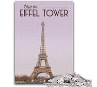 Puzzle de 1000 Piezas para Adultos con la Torre Eiffel como Punto de Encuentro Diversión Familiar Toda la Familia a Partir de 14 años (tamaño 50x75cm)