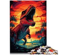 Puzzle de 1000 piezas para adultos con un dinosaurio gigante, juegos divertidos, juego familiar, alivio del estrés, desafío difícil, 26 x 38 cm