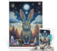 Puzzle de 1000 Piezas para Adultos Conejito de Colores Ayuda al Cerebro a ejercitar Juguetes adictivos para Cultivar la Paciencia. Gran Regalo 38x26cm