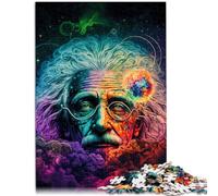 Puzzle de 1000 piezas para adultos "Cosmic Genius", interesante rompecabezas para reducir el estrés, 26 x 38 cm, con póster a juego y hoja de preguntas