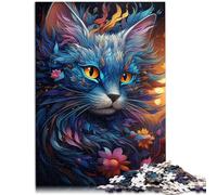 Puzzle de 1000 piezas para adultos, cuento de hadas, gato azul, juguete de juego, 50 x 70 cm, alivio del estrés, difícil desafío para adolescentes a partir de 14 años