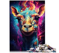 Puzzle de 1000 piezas para adultos cuento de hadas jirafa juegos divertidos 50 x 70 cm con póster surtido y hoja de preguntas para adolescentes de 14 años y más