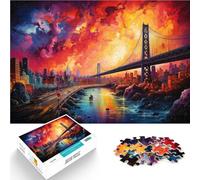 Puzzle de 1000 piezas para adultos de un artístico San Francisco Juegos Divertidos Juego Familiar Alivio del Estrés Desafío Difícil 26 x 38 cm