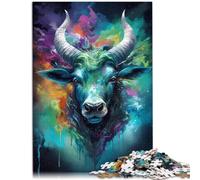 Puzzle de 1000 piezas para adultos de vaca encantadores juegos divertidos de 50 x 70 cm, desafío de la inteligencia cerebral, juguete adictivo para adolescentes a partir de 14 años