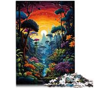 Puzzle de 1000 piezas para adultos, densa selva, juguete educativo intelectual relajante, 26 x 38 cm, alivio del estrés, desafío difícil