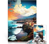 Puzzle de 1000 Piezas para Adultos Descubre la Pintura al óleo de Tenerife Juego Familiar para y Regalo de Obra de Arte 75x50cm