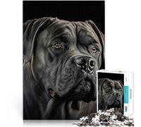 Puzzle de 1000 Piezas para Adultos Dibujo de Perro Cane Corso Desafío difícil para aliviar el estrés Regalo de Obra de Arte 75x50cm