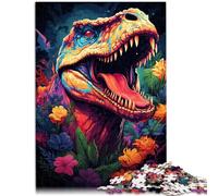 Puzzle de 1000 piezas para adultos, dinosaurios, alivio del estrés, juego educativo para cumpleaños, Navidad, para adolescentes a partir de 14 años, 26 x 38 cm