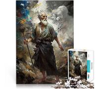Puzzle de 1000 Piezas para Adultos Dios nórdico con Barba Blanca Juguete Educativo de Aprendizaje Decoración del hogar 52x38cm