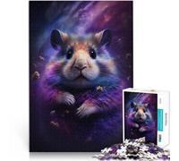 Puzzle de 1000 piezas para adultos, diseño de animales de galaxia, hámster, ideas únicas de cumpleaños e ideas de regalo para adolescentes a partir de 14 años, 26 x 38 cm