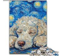 Puzzle de 1000 Piezas para Adultos,diseño de caniche,Cielo Nocturno,de Madera,para Adolescentes Mayores de 14 años,decoración del hogar,50x75cm,Ideal para cumpleaños,Fiestas y Ocasiones Especiales