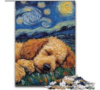 Puzzle de 1000 Piezas para Adultos,diseño de caniche,Cielo Nocturno,de Madera,para Adolescentes Mayores de 14 años,decoración del hogar,50x75cm,Ideal para cumpleaños,Fiestas y Ocasiones Especiales