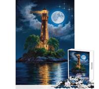 Puzzle de 1000 Piezas para Adultos diseño de Faro Antiguo Juguetes antiestrés Regalos de Amigo Secreto Juegos educativos Cada Pieza es única Tamaño: 38x52cm