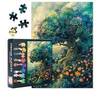 Puzzle de 1000 piezas para adultos, diseño de flores silvestres, rompecabezas difíciles y desafiantes (70 x 50 cm), noche de juego familiar y accesorio para el hogar (serie Forest)
