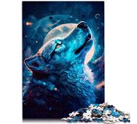Puzzle de 1000 piezas para adultos, diseño de lobo fantástico rompecabezas para actividades divertidas en el hogar, regalo de cumpleaños, regalo de viaje, 50 x 70 cm