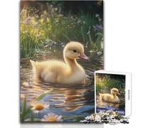 Puzzle de 1000 Piezas para Adultos, diseño de Patito en un Estanque, Ideal para Relajarse en el Tiempo Libre, Corte Limpio, sin Costuras, tamaño 50x75cm