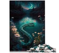 Puzzle de 1000 piezas para adultos, diseño de serpiente para puzles, ayuda al cerebro a entrenar juguetes adictivos para promover la paciencia, 26 x 38 cm