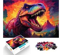 Puzzle de 1000 piezas para adultos Divertidos juegos de dinosaurios. Cada pieza es única. Juego familiar sofisticado para adolescentes a partir de 14 años, 26 x 38 cm
