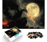 Puzzle de 1000 Piezas para Adultos Dragón de la Noche Oscura Juego desafiante y Juego Familiar Toda la Familia. 38x26cm