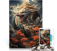 Puzzle de 1000 Piezas para Adultos Dragón del Abismo Celestial Reducción del estrés Interesante Toda la Familia. 38x26cm