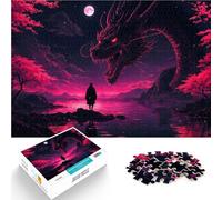 Puzzle de 1000 Piezas para Adultos Dragón y Hombre Alivia el estrés Vacaciones en casa Matar el Tiempo Cumpleaños 38x26cm