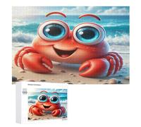 Puzzle de 1000 piezas para adultos, dulce cangrejo de madera, desafío cerebral, juego de juguete (75 x 50 cm)