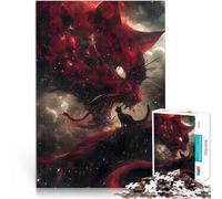 Puzzle de 1000 Piezas para Adultos El Dios Rojo de los Gatos Juegos educativos Juguetes de Bricolaje Mejorar el Amor Entre Parejas 52x38cm