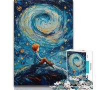Puzzle de 1000 Piezas para Adultos: El Principito del Cielo Nocturno Desafío difícil y antiestrés Cada Pieza es única Diversión Familiar desafiante (38x26cm)