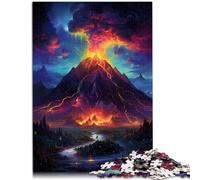 Puzzle de 1000 piezas para adultos El volcán ha entrado en erupción Puzzle de dibujos animados Entrena tu cerebro y tus manos para adolescentes a partir de 14 años, 26 x 38 cm