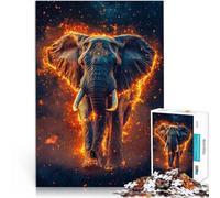 Puzzle de 1000 Piezas para Adultos Elefante ardiente Juguetes educativos de Aprendizaje Juegos Familiares Mejorar la Memoria 38x26cm