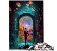 Puzzle de 1000 piezas para adultos Entra en una nueva dimensión rompecabezas DIY juguetes 26 x 38 cm con póster y hoja de preguntas para adolescentes de 14 años y más