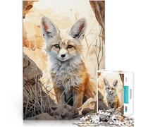 Puzzle de 1000 Piezas para Adultos Espejismo del Zorro fénec Juguetes para aliviar el estrés Toda la Familia. 50x70cm