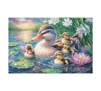Puzzle De 1000 Piezas para Adultos Estanque de Patos 1000 PCS 75x50cm Regalo De Acción De Gracias para Familia Ideal para Tiempo De Reunión Actividad De Grupo Divertida