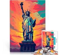 Puzzle de 1000 Piezas para Adultos Estatua de la Libertad Juegos educativos Juguetes de Bricolaje Regalo de Obra de Arte 38x26cm